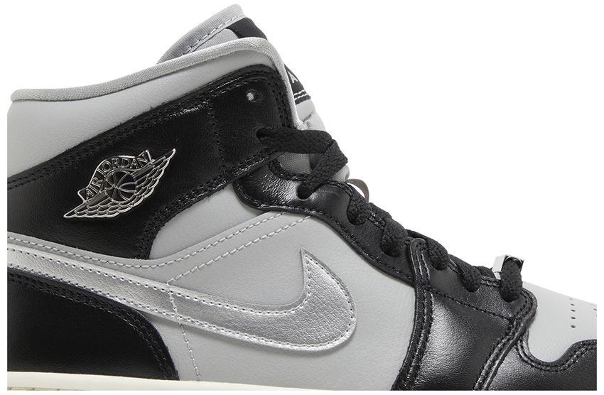 Jordan 1 Mid SE Black Metallic Silver (Women's)