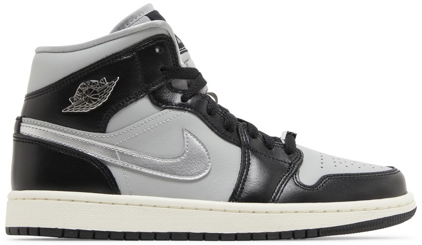 Jordan 1 Mid SE Black Metallic Silver (Women's)