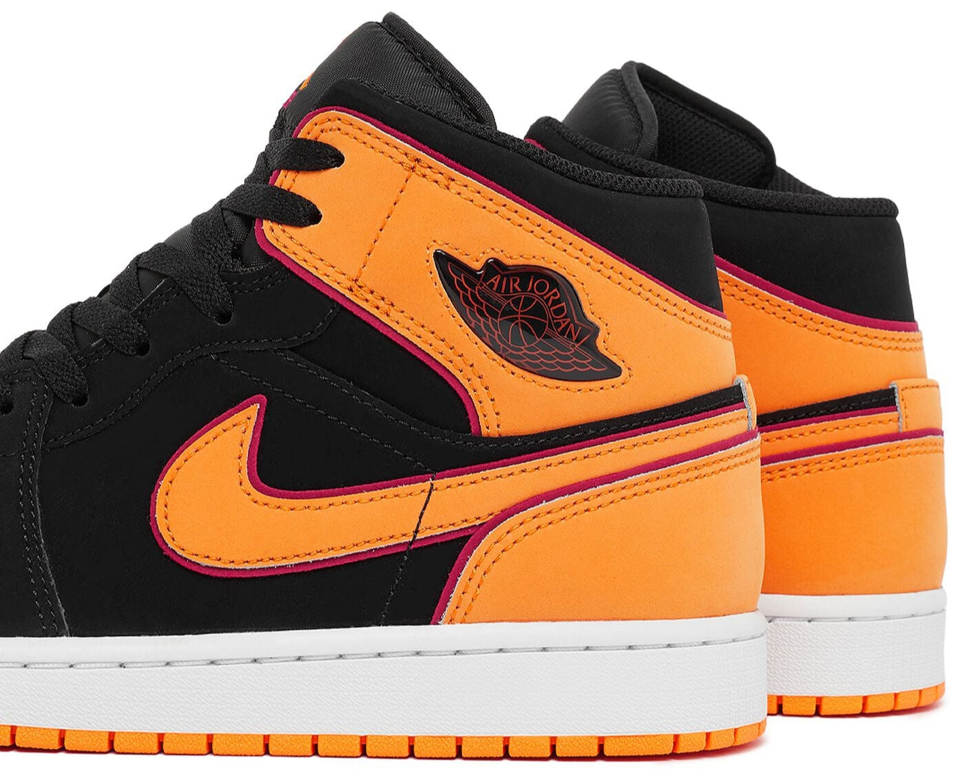 Jordan 1 Mid Fat Tongue Black Orange