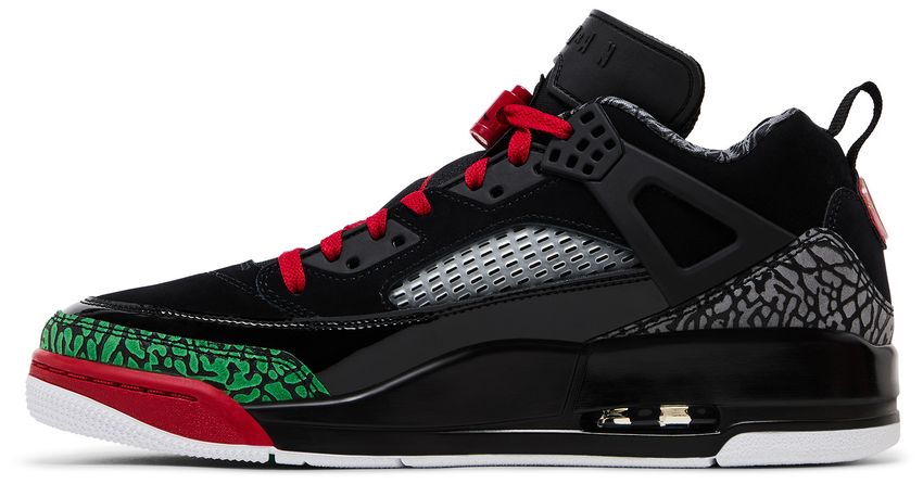 Jordan Spizike Low Black Classic Green White Varsity Red