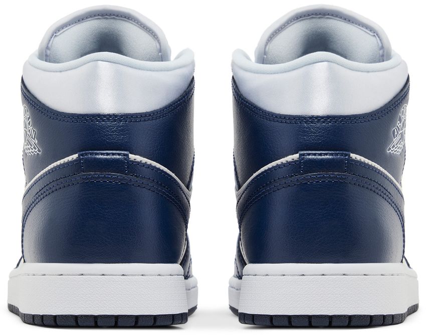 Jordan 1 Mid Football Grey White Midnight Navy (Women's)