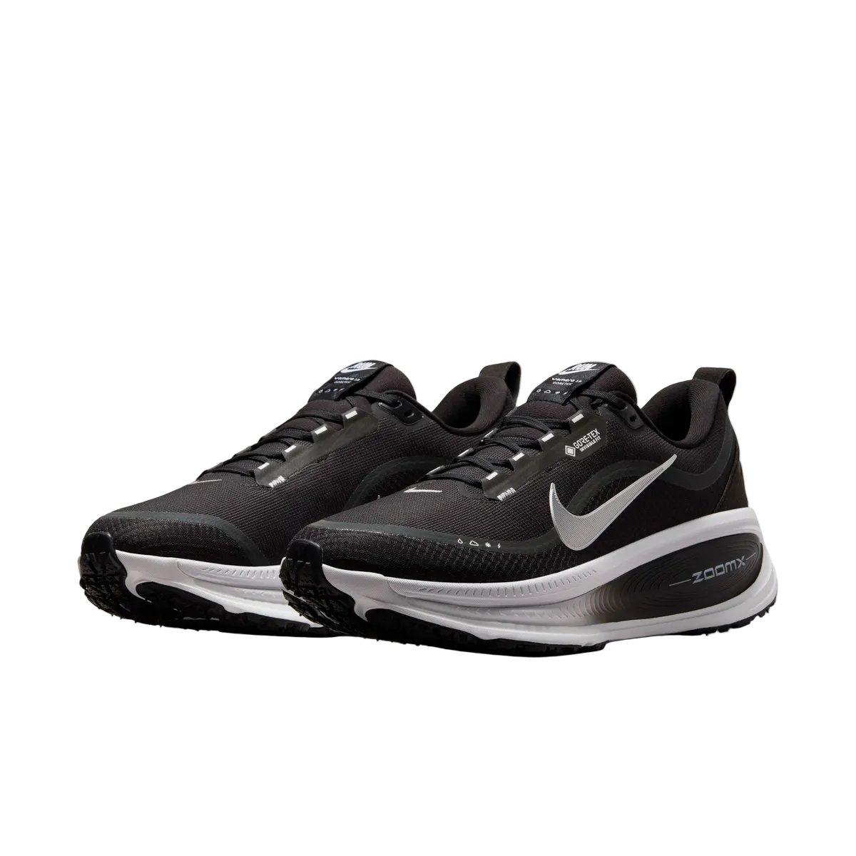Nike Vomero 18 Gore-Tex Black White Metallic Silver