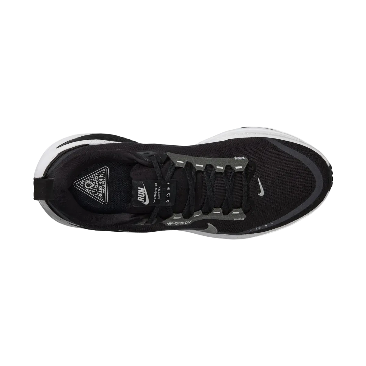Nike Vomero 18 Gore-Tex Black White Metallic Silver