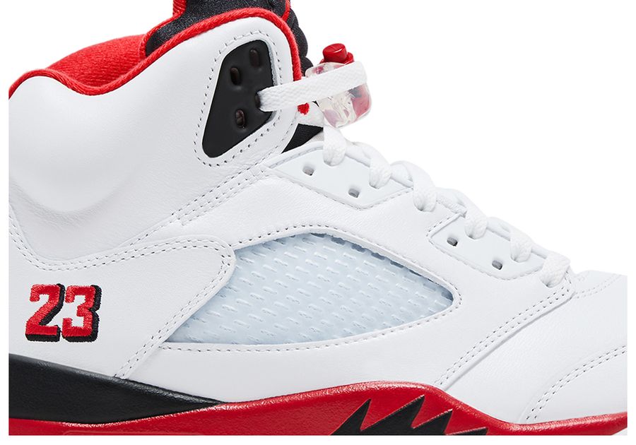Jordan 5 Retro Fire Red Black Tongue (2025)