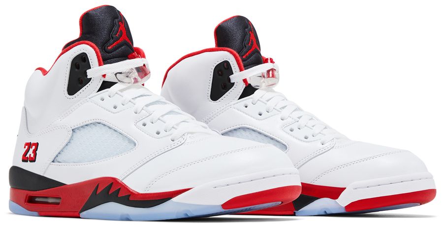 Jordan 5 Retro Fire Red Black Tongue (2025)