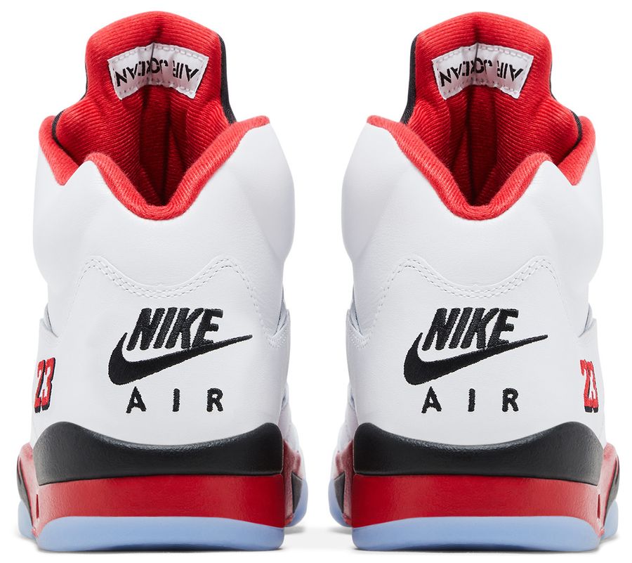 Jordan 5 Retro Fire Red Black Tongue (2025)