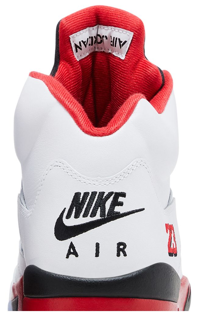 Jordan 5 Retro Fire Red Black Tongue (2025)