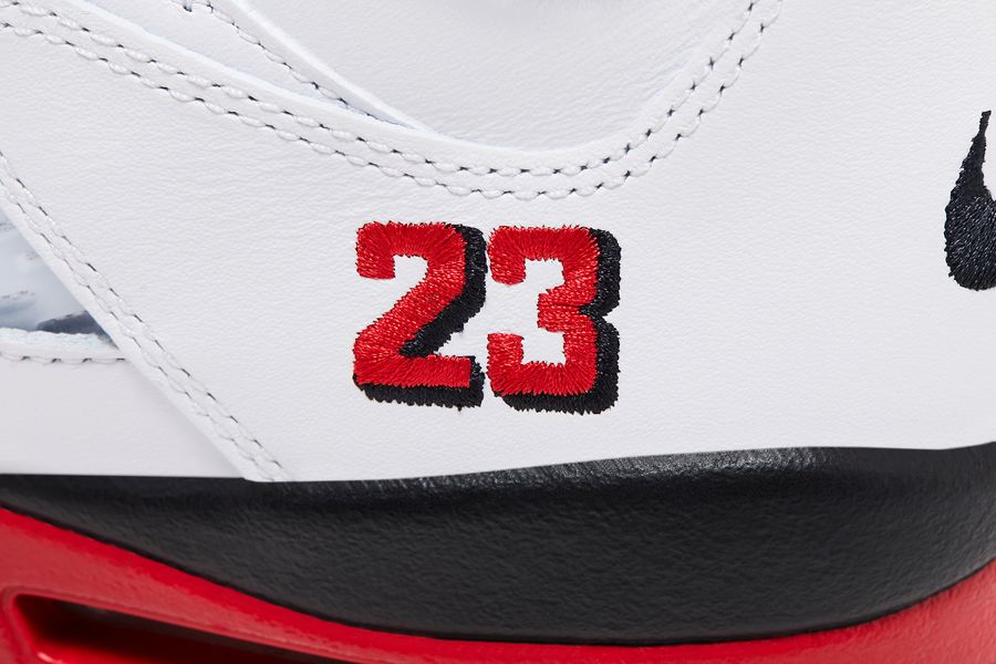 Jordan 5 Retro Fire Red Black Tongue (2025)