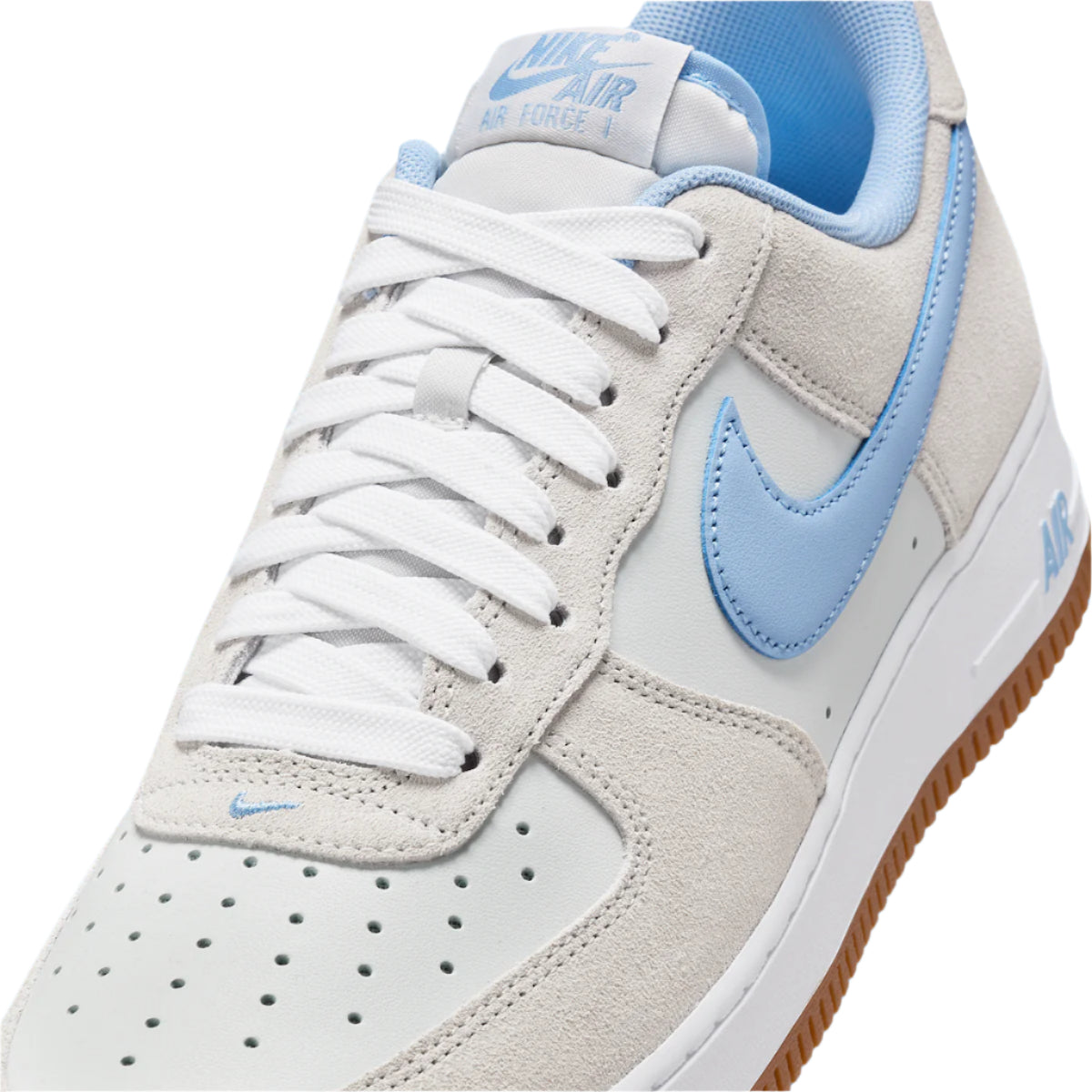 Nike Air Force 1 Low '07 LV8 Photon Dust White Gum Medium Brown Psychic Blue