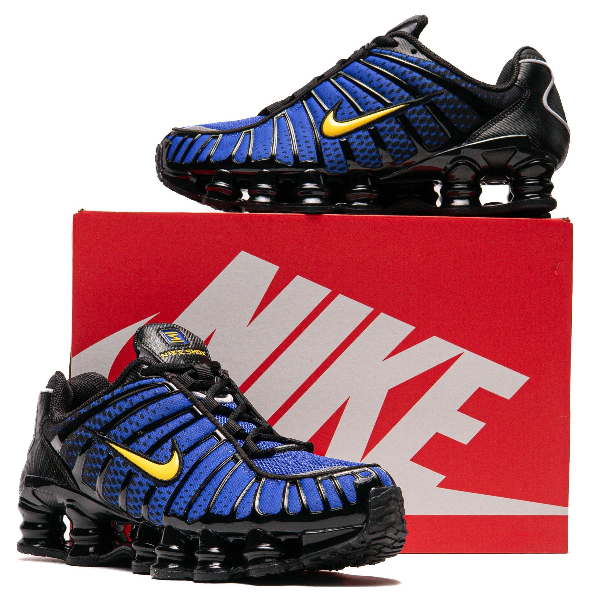 Nike Shox TL Black Lyon Blue Varsity Maize