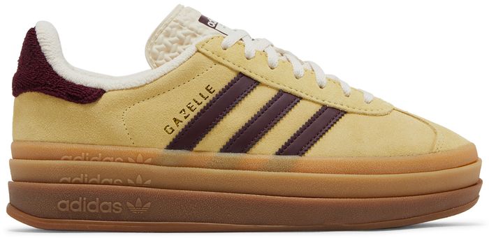 adidas Gazelle Bold Almost Yellow Maroon (Women's)