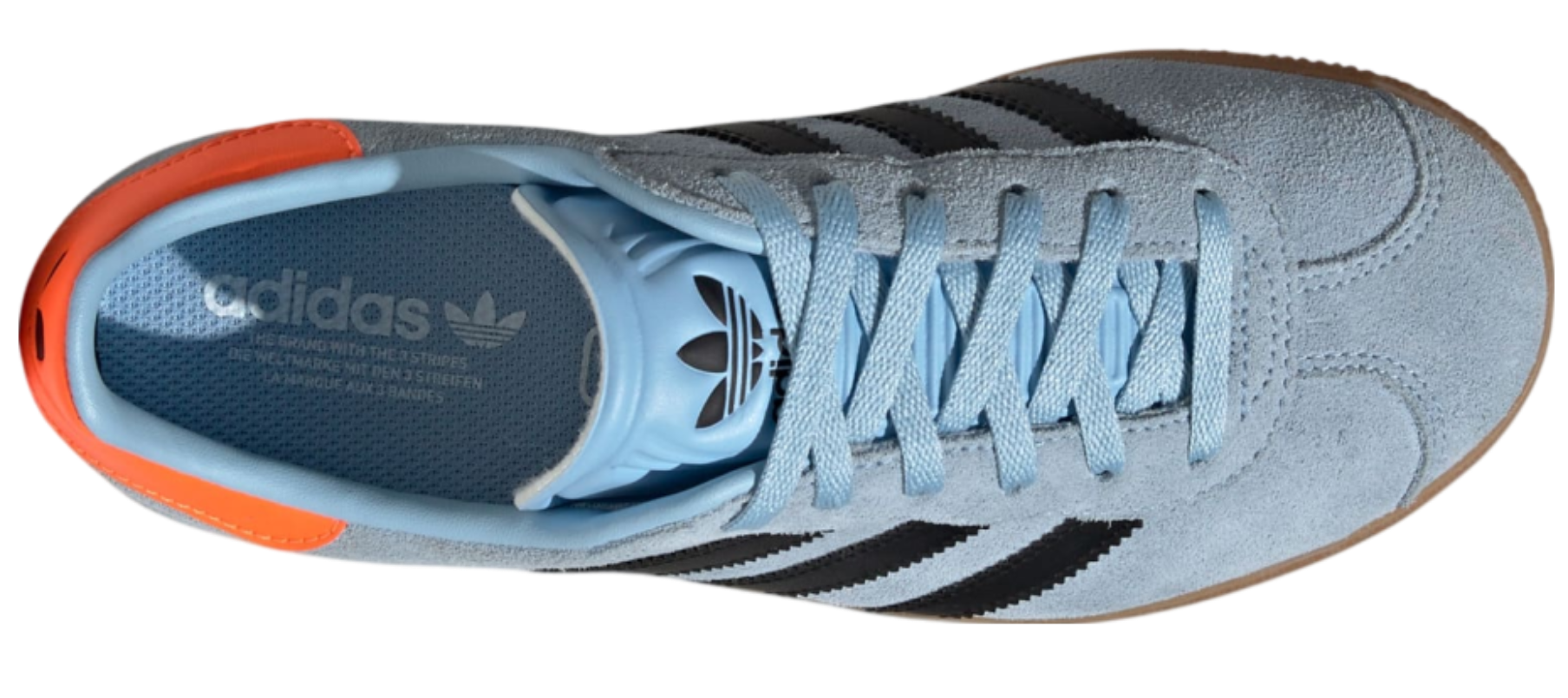 adidas Gazelle J Clear Sky Black Solar Orange (GS)