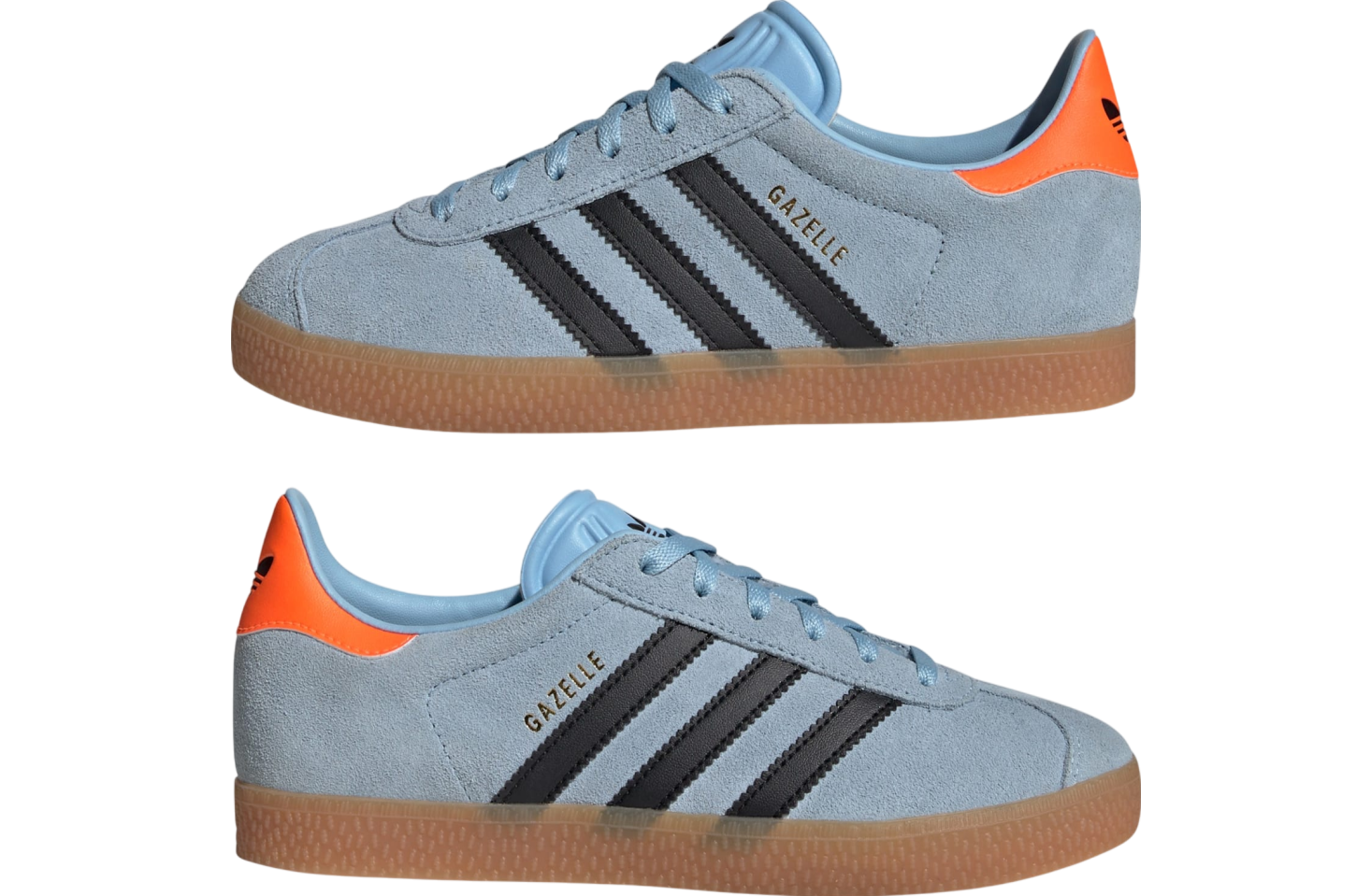 adidas Gazelle J Clear Sky Black Solar Orange (GS)