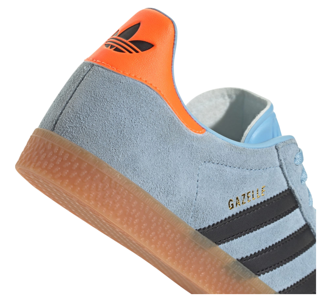 adidas Gazelle J Clear Sky Black Solar Orange (GS)