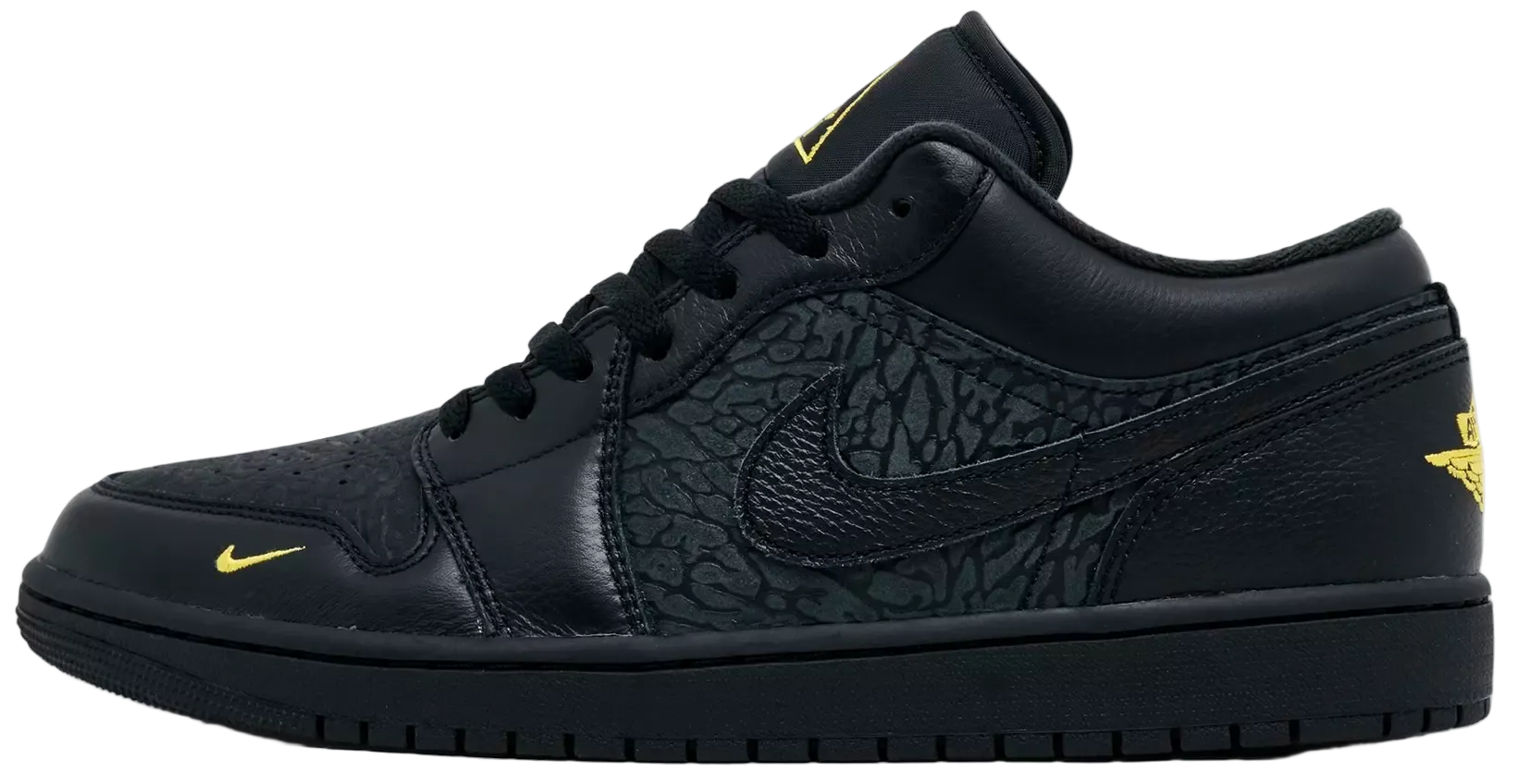Jordan 1 Low Black Elephant Print