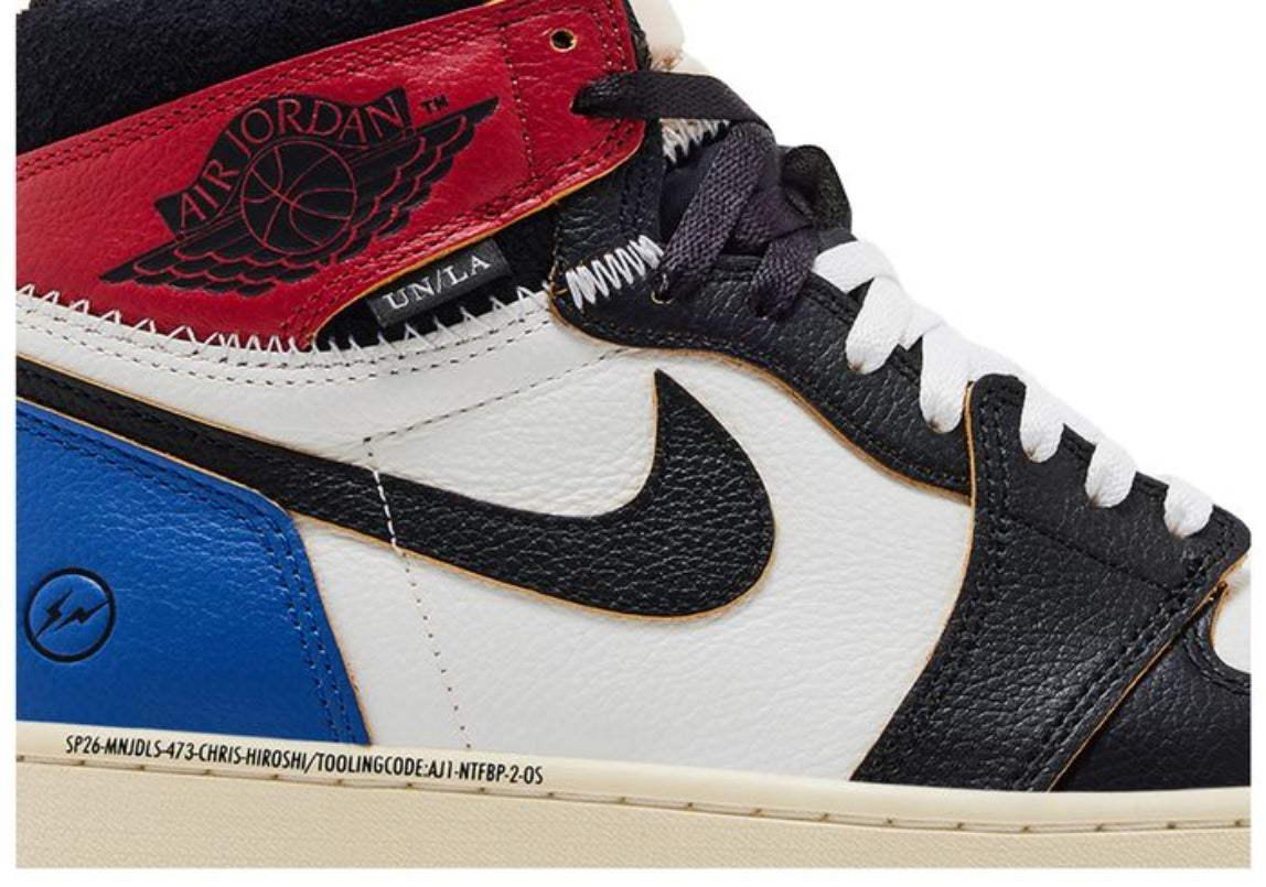 Jordan 1 Retro High OG SP Fragment x Union LA Varsity Red Sport Royal