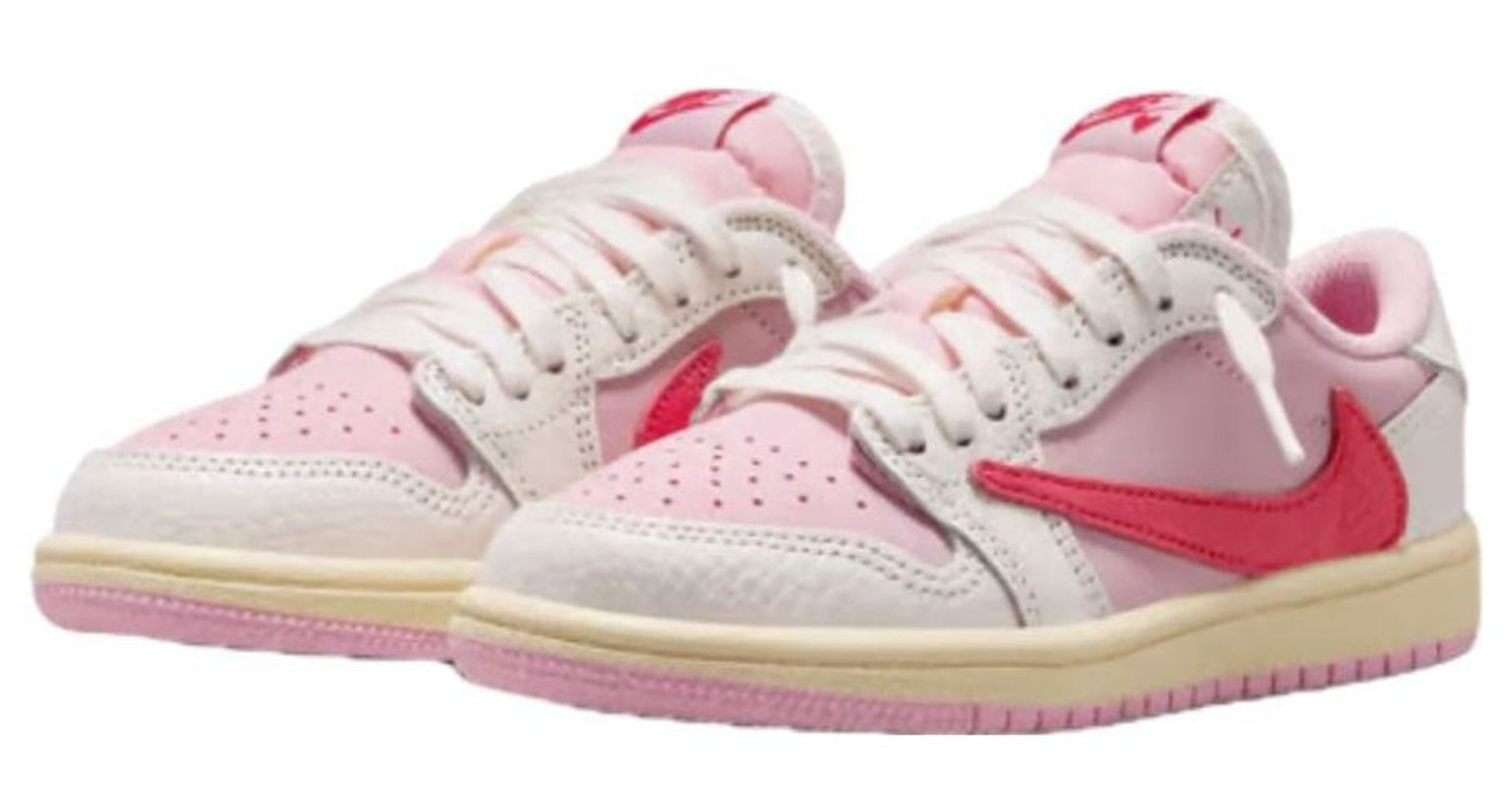 Jordan 1 Retro Low OG SP Travis Scott Sail Tropical Pink (PS)