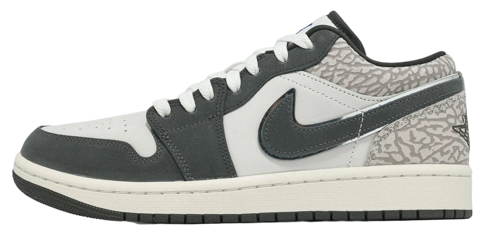 Jordan 1 Low SE Sail Deep Pewter Elephent Print