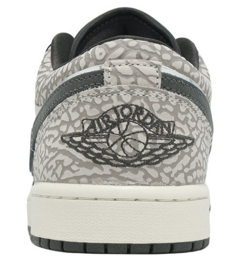 Jordan 1 Low SE Sail Deep Pewter Elephent Print