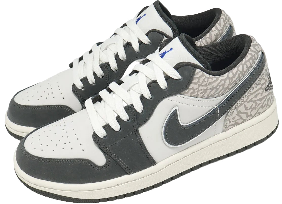 Jordan 1 Low SE Sail Deep Pewter Elephent Print