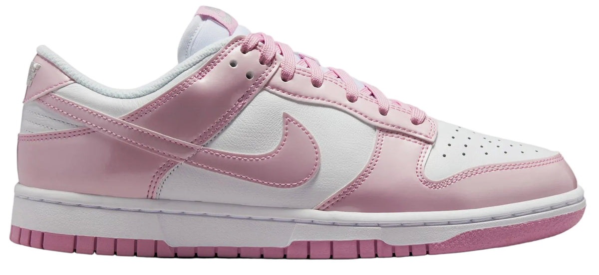 Nike Dunk Low SE Patent White Pink Rise (Women's)