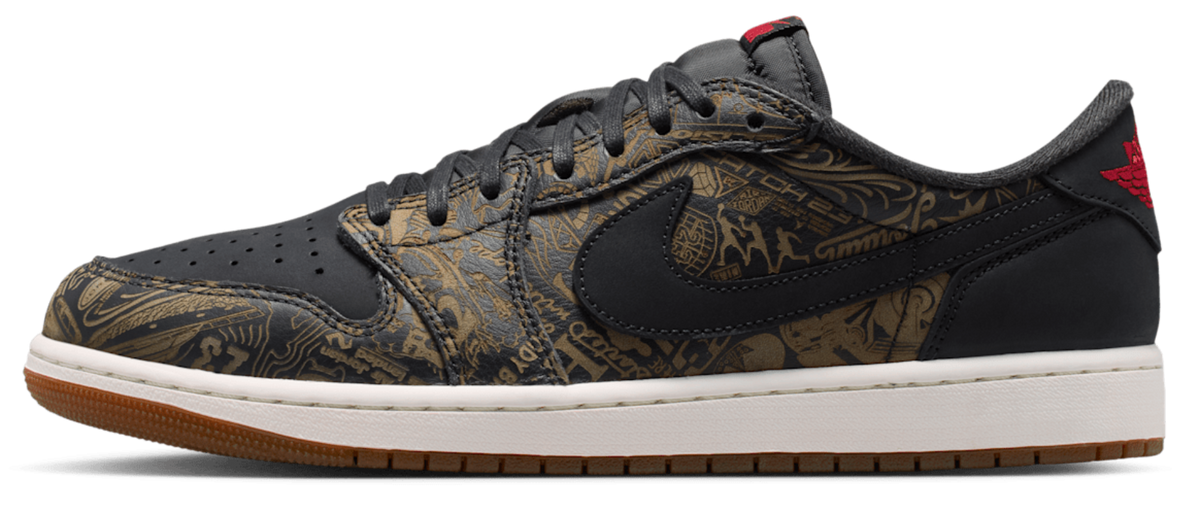Jordan 1 Retro Low OG Laser Black University Red