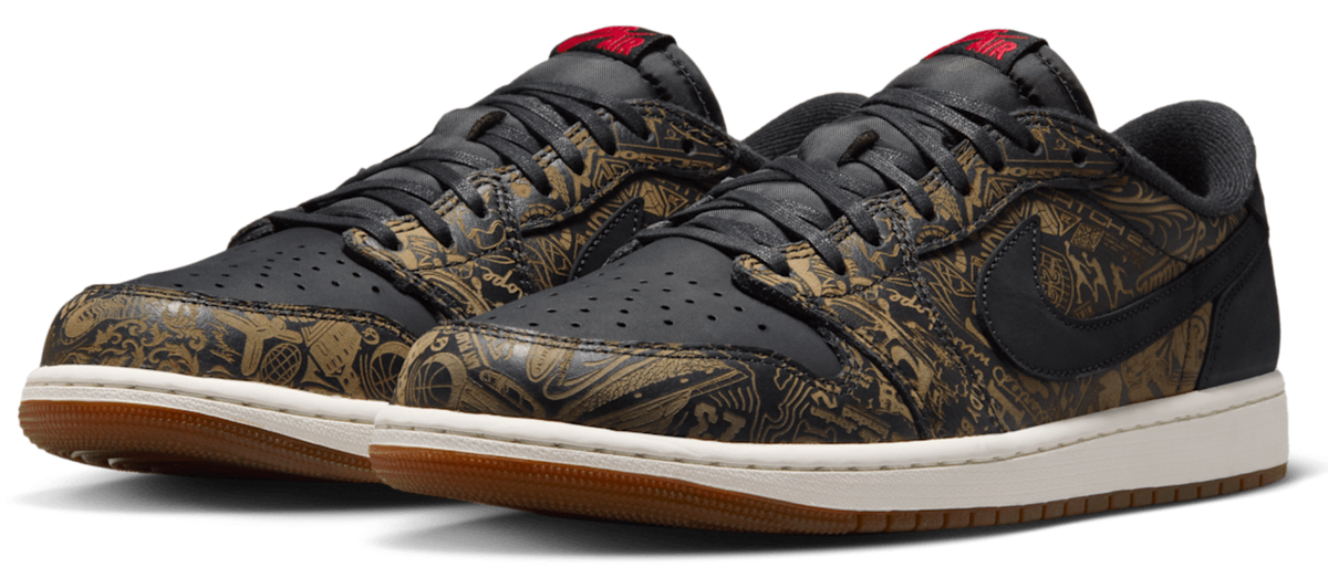 Jordan 1 Retro Low OG Laser Black University Red