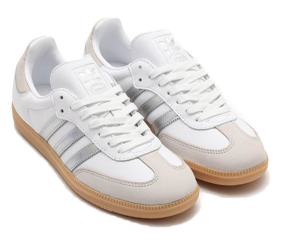 Adidas Samba OG White Silver Metallic Grey (Women's)