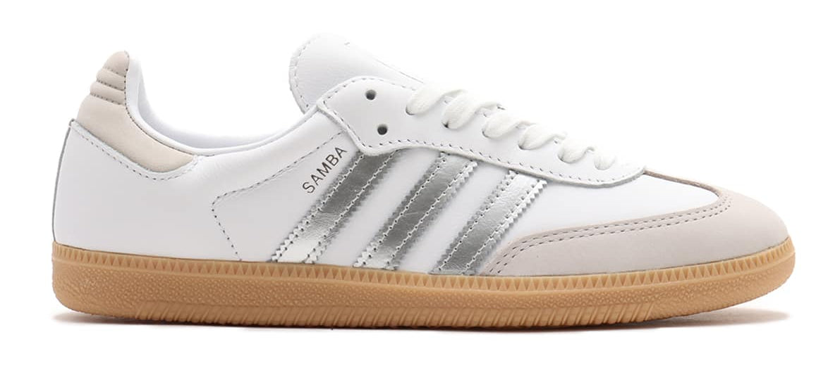Adidas Samba OG White Silver Metallic Grey (Women's)