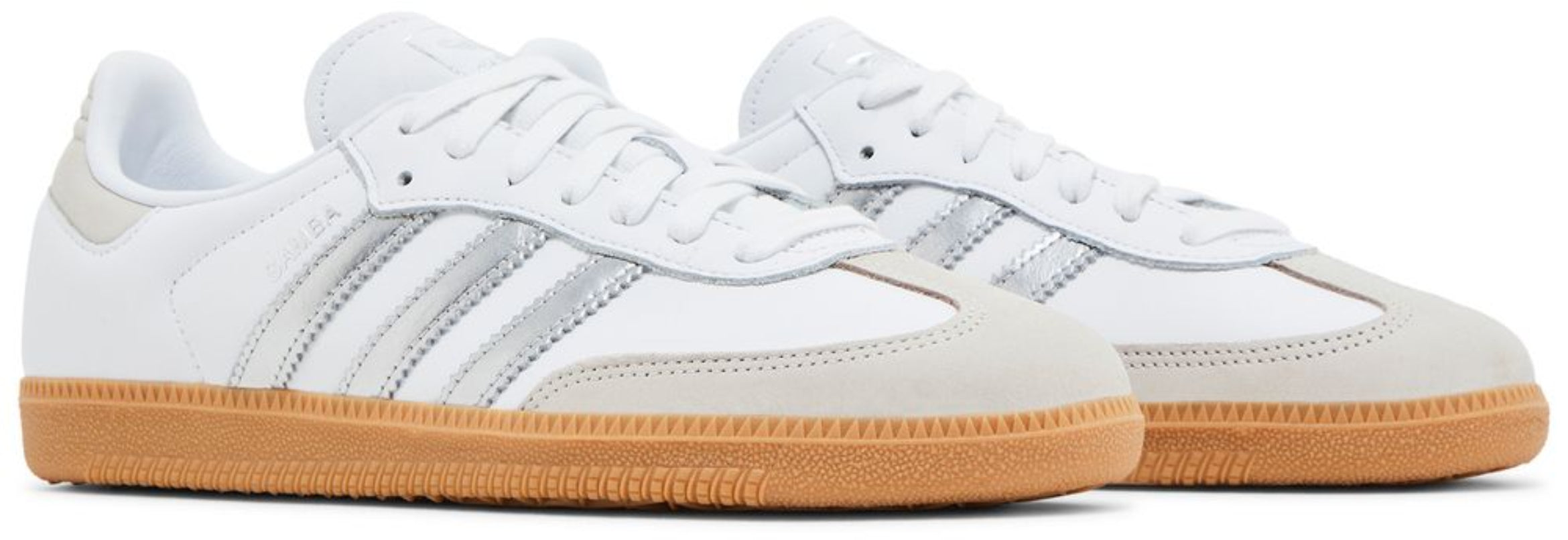 Adidas Samba OG White Silver Metallic Grey (Women's)