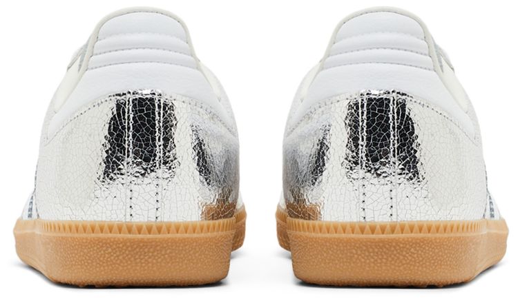 adidas Samba OG Silver Metallic Cracked Leather (Women's)