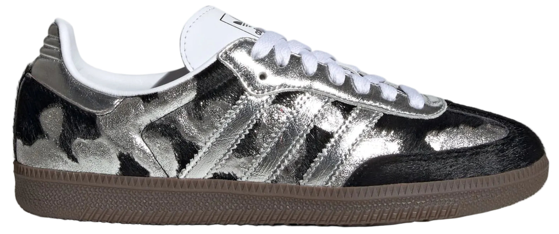Adidas Samba OG Black Pony Hair Silver Metallic (Women's)