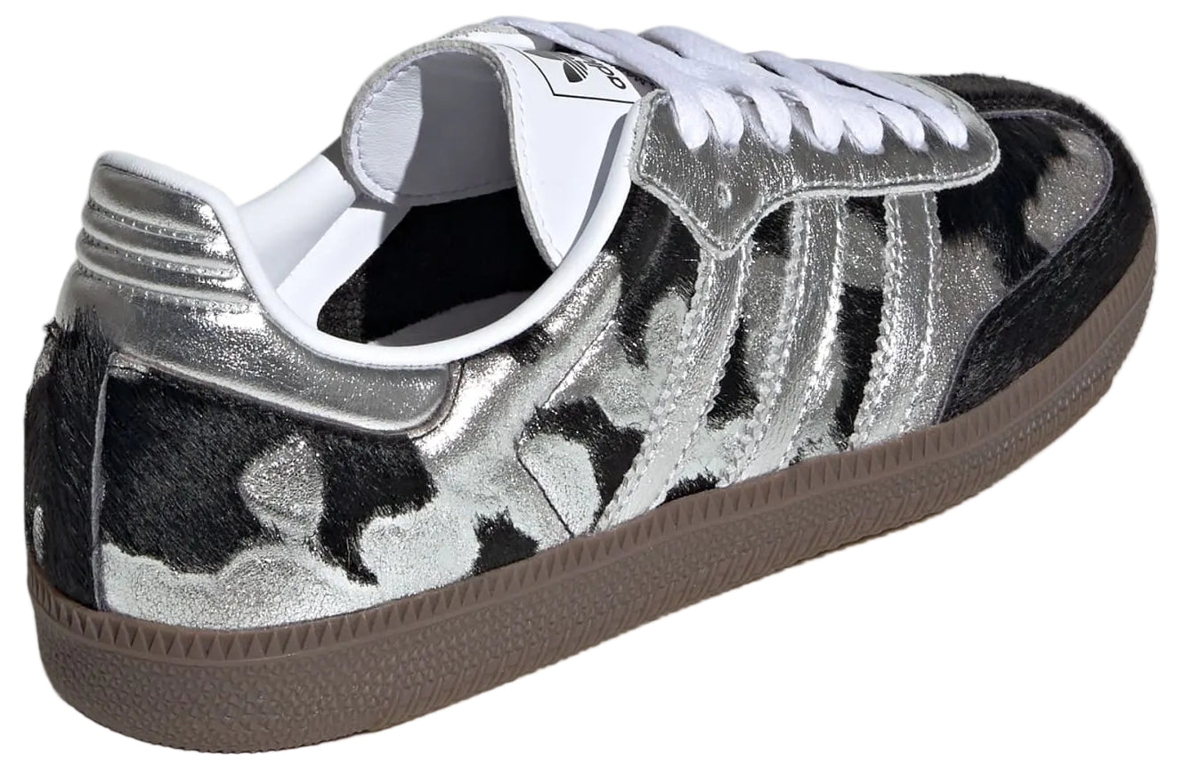Adidas Samba OG Black Pony Hair Silver Metallic (Women's)