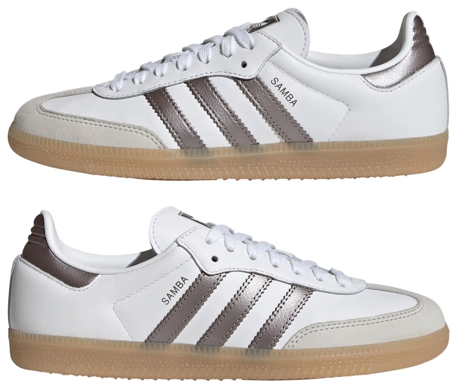 Adidas Samba OG Cloud White Coffee Metallic Gum (Women's)
