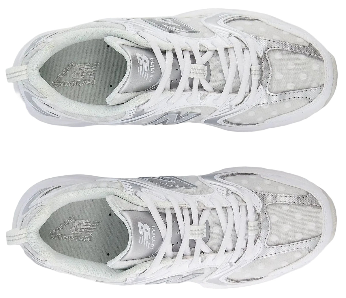 New Balance 530 Silver Metallic Polka Dots