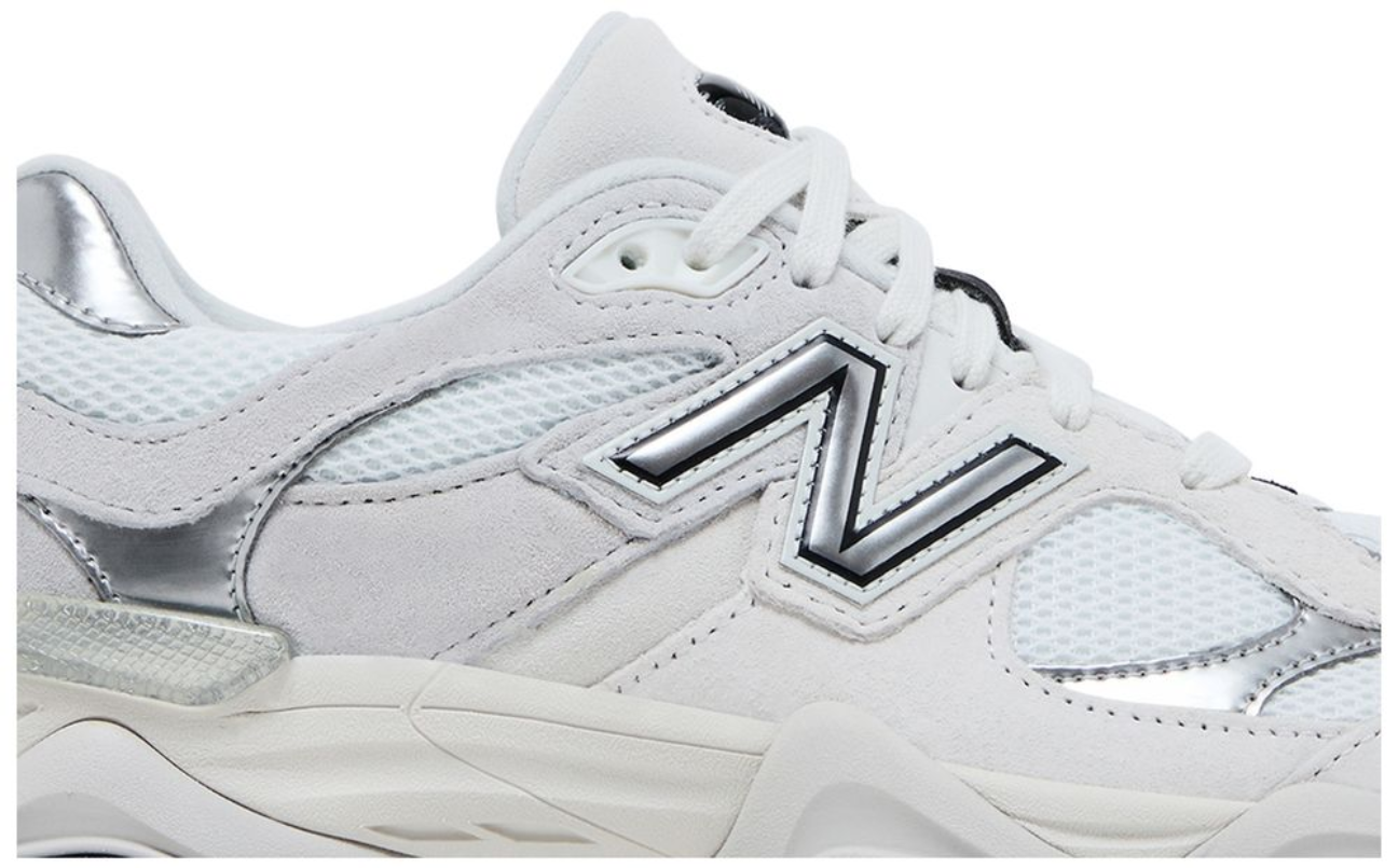 New Balance 9060 White Black Metallic Silver