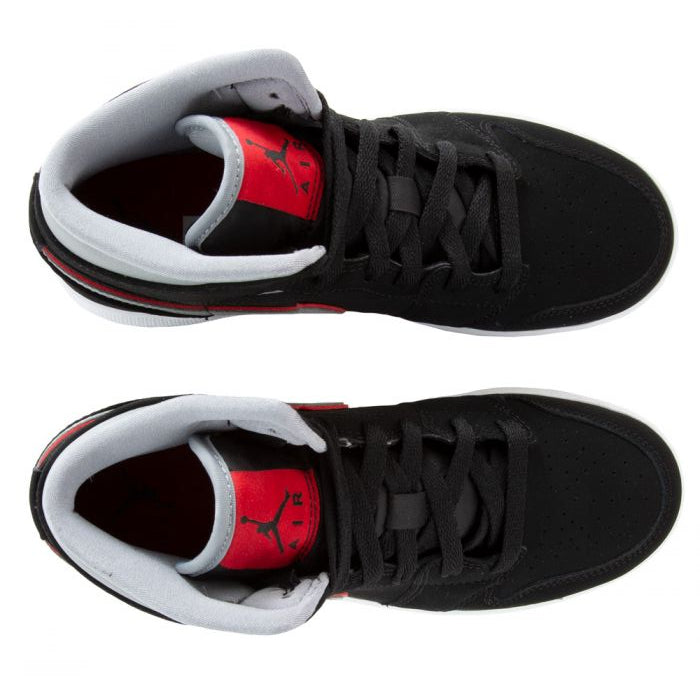 Jordan 1 Mid Black Particle Grey Gym Red (GS)