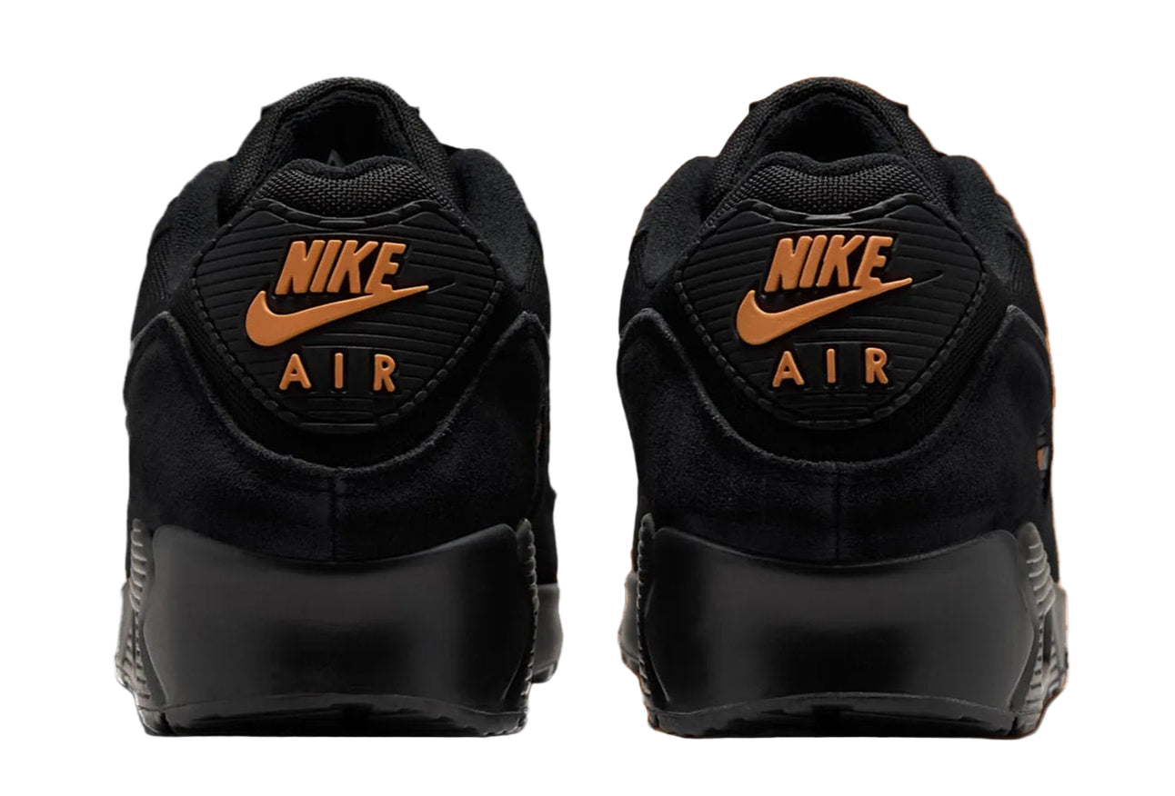 Nike Air Max 90 Black Metallic Cool Grey Orange