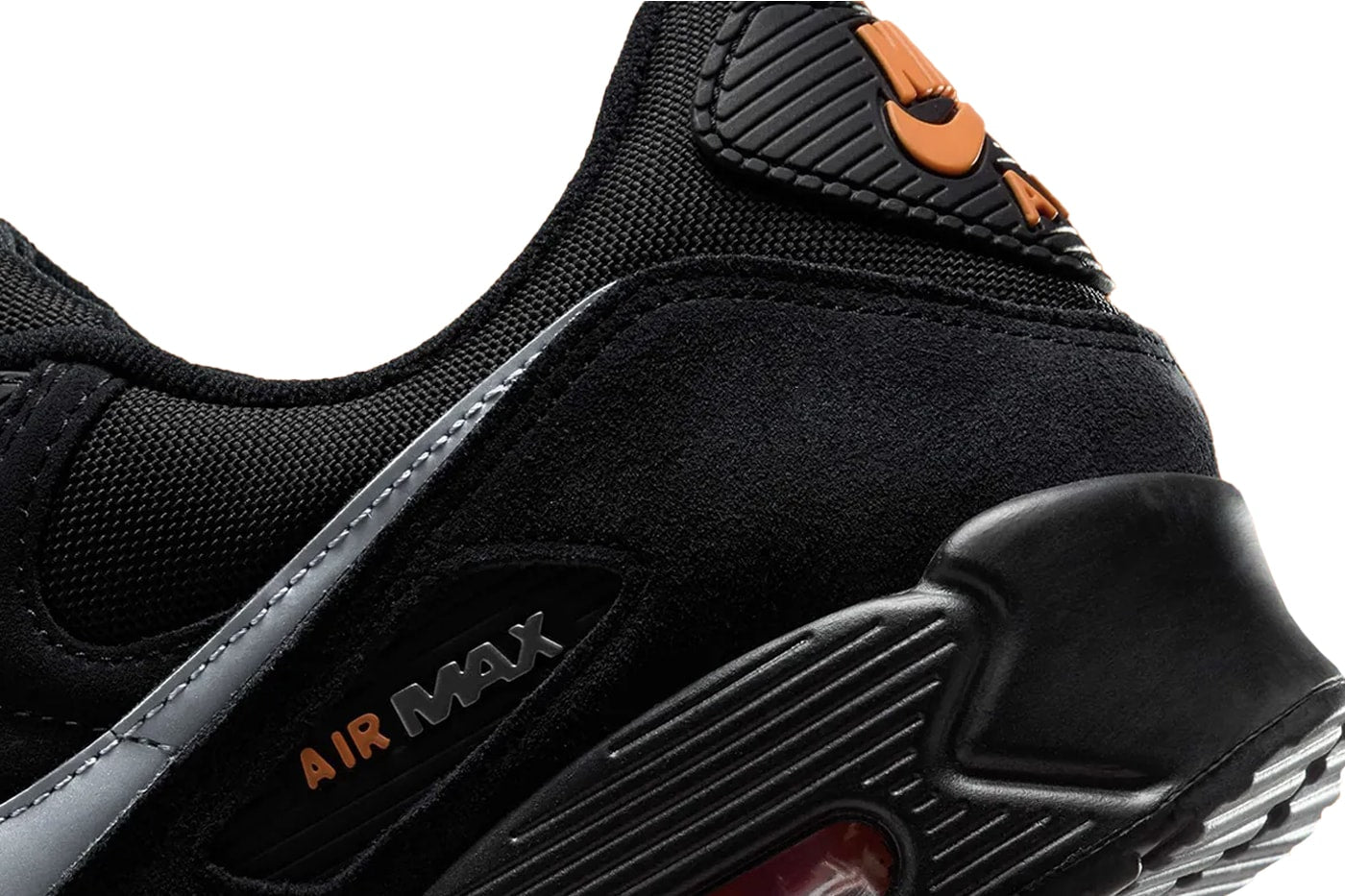 Nike Air Max 90 Black Metallic Cool Grey Orange