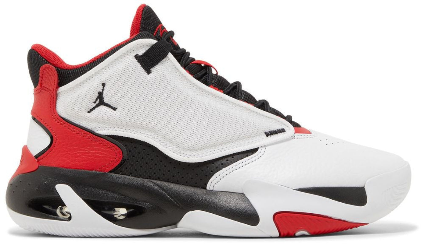 Jordan Max Aura 4 White Black University Red
