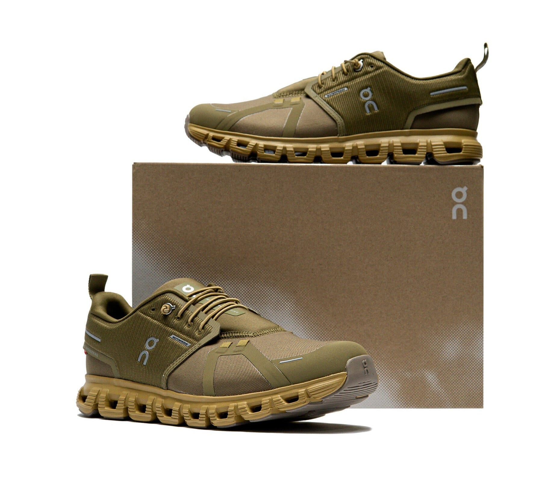 On Running Cloud 6 Waterproof Olive Safari
