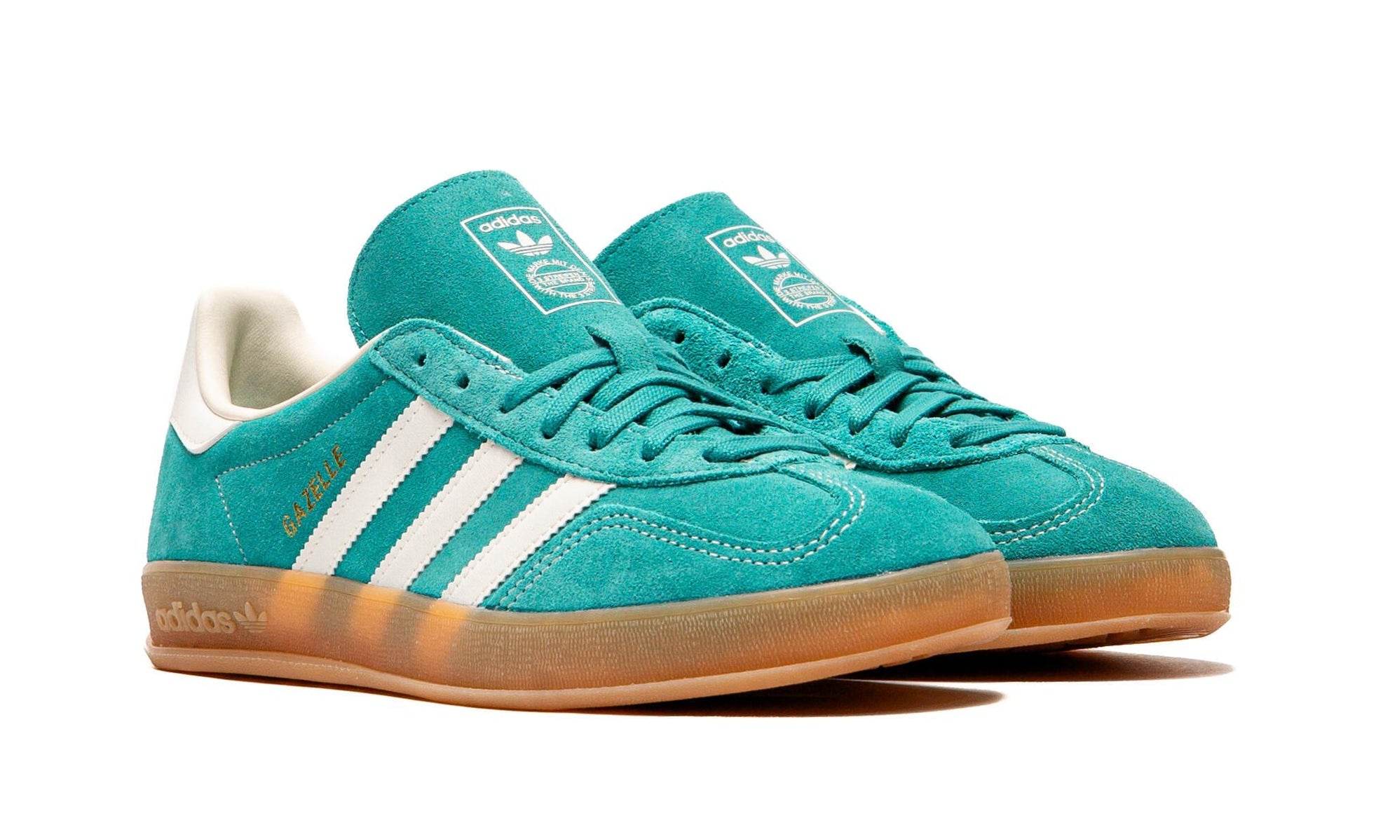 Adidas Gazelle Indoor Pure Teal Off White Gold Metallic (Women's)