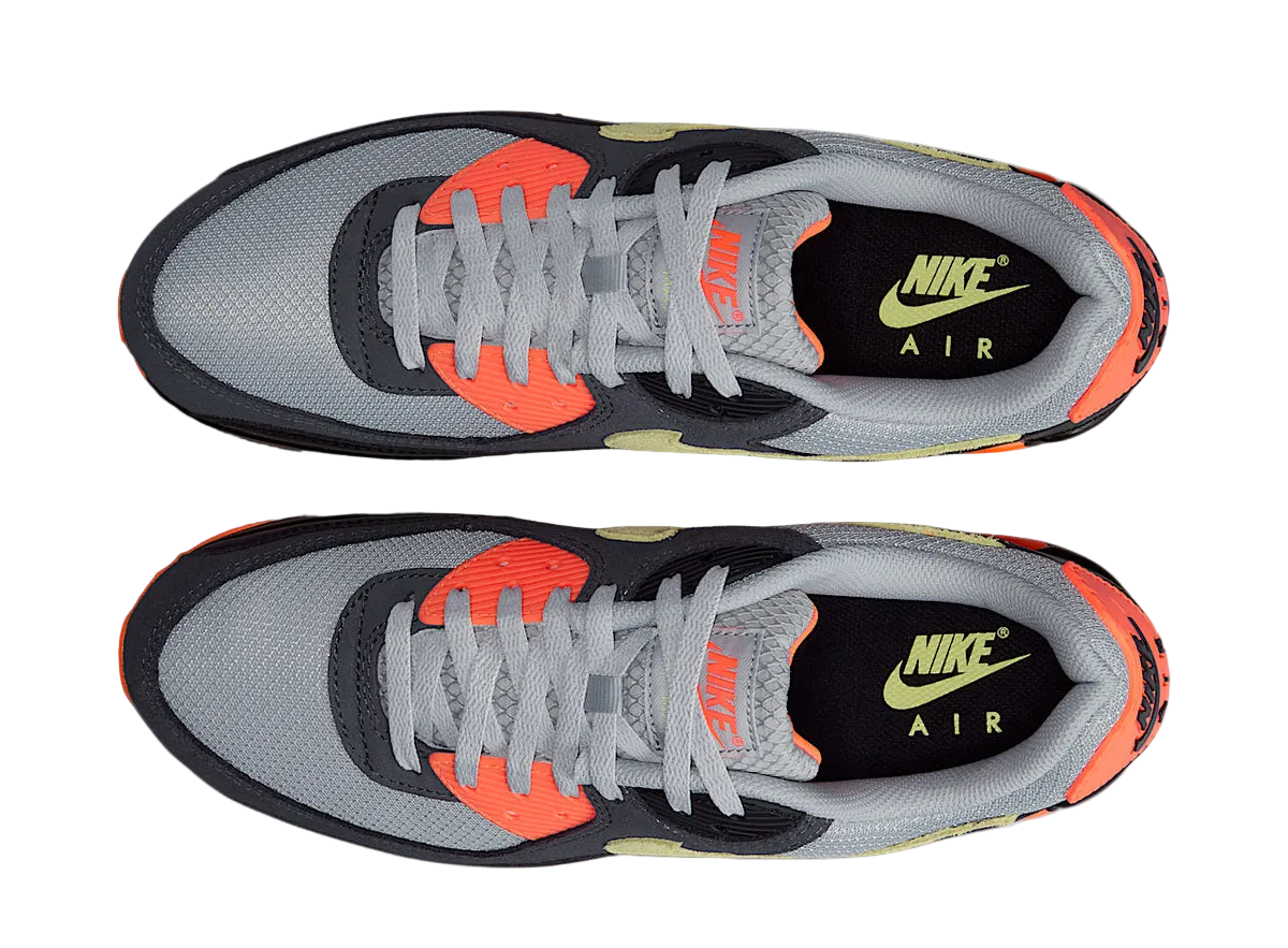 Nike Air Max 90 Light Smoke Grey Hyper Crimson Limelight