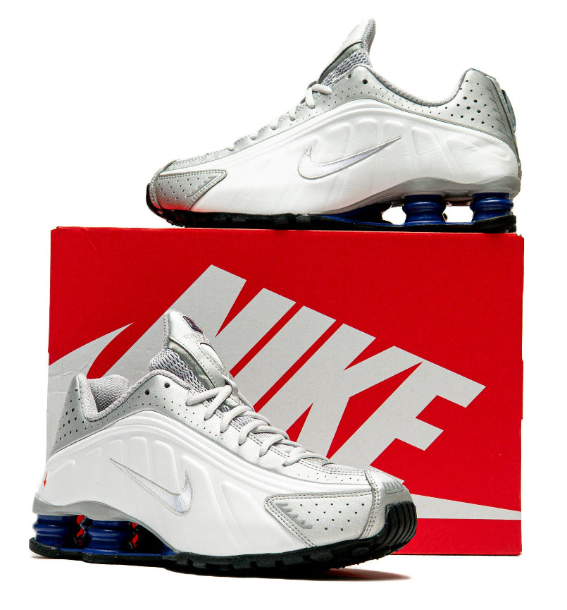 Nike Shox R4 Metallic Silver Deep Royal Blue