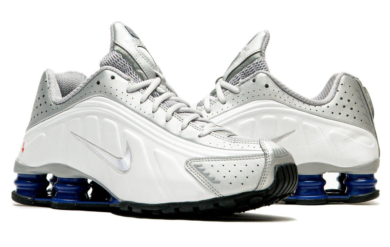 Nike Shox R4 Metallic Silver Deep Royal Blue