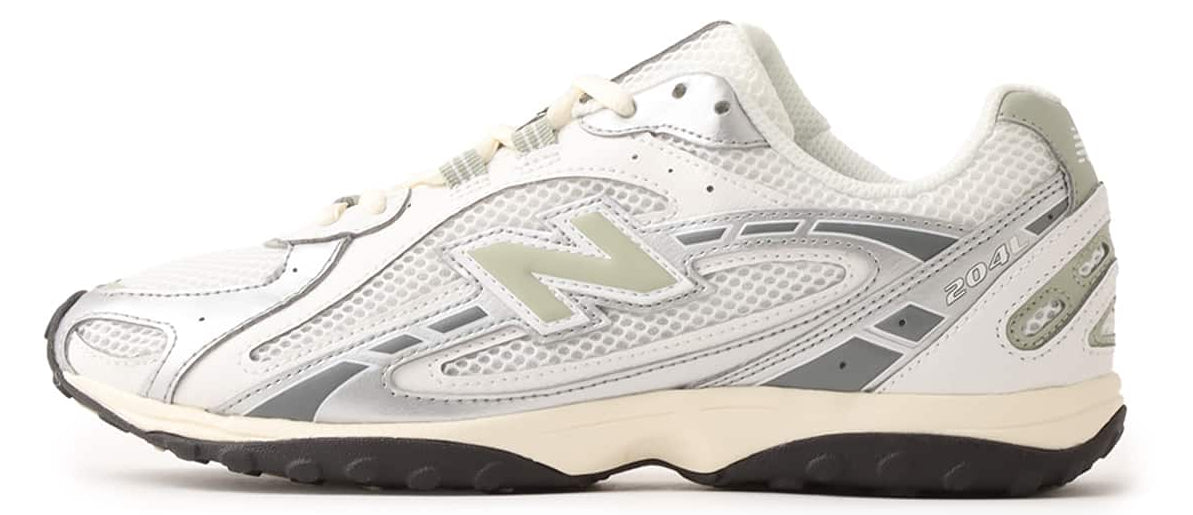 New Balance 204L Silver Metallic Sage Green