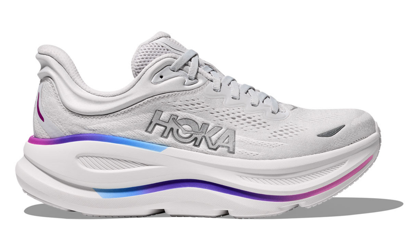 Hoka One One Bondi 9 Cosmic Grey White Mesh (Women's)