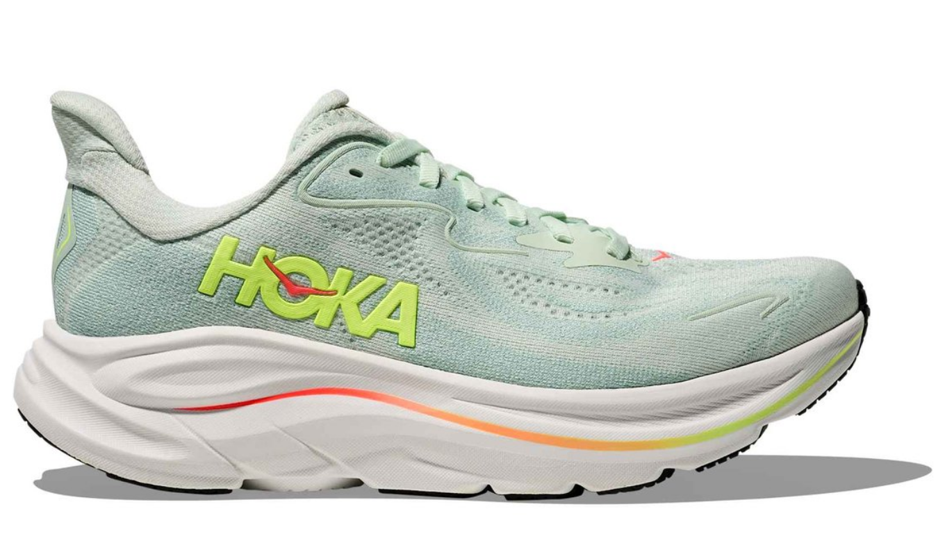 Hoka One One Clifton 10 Sea Glass Neon Flame (Women's)