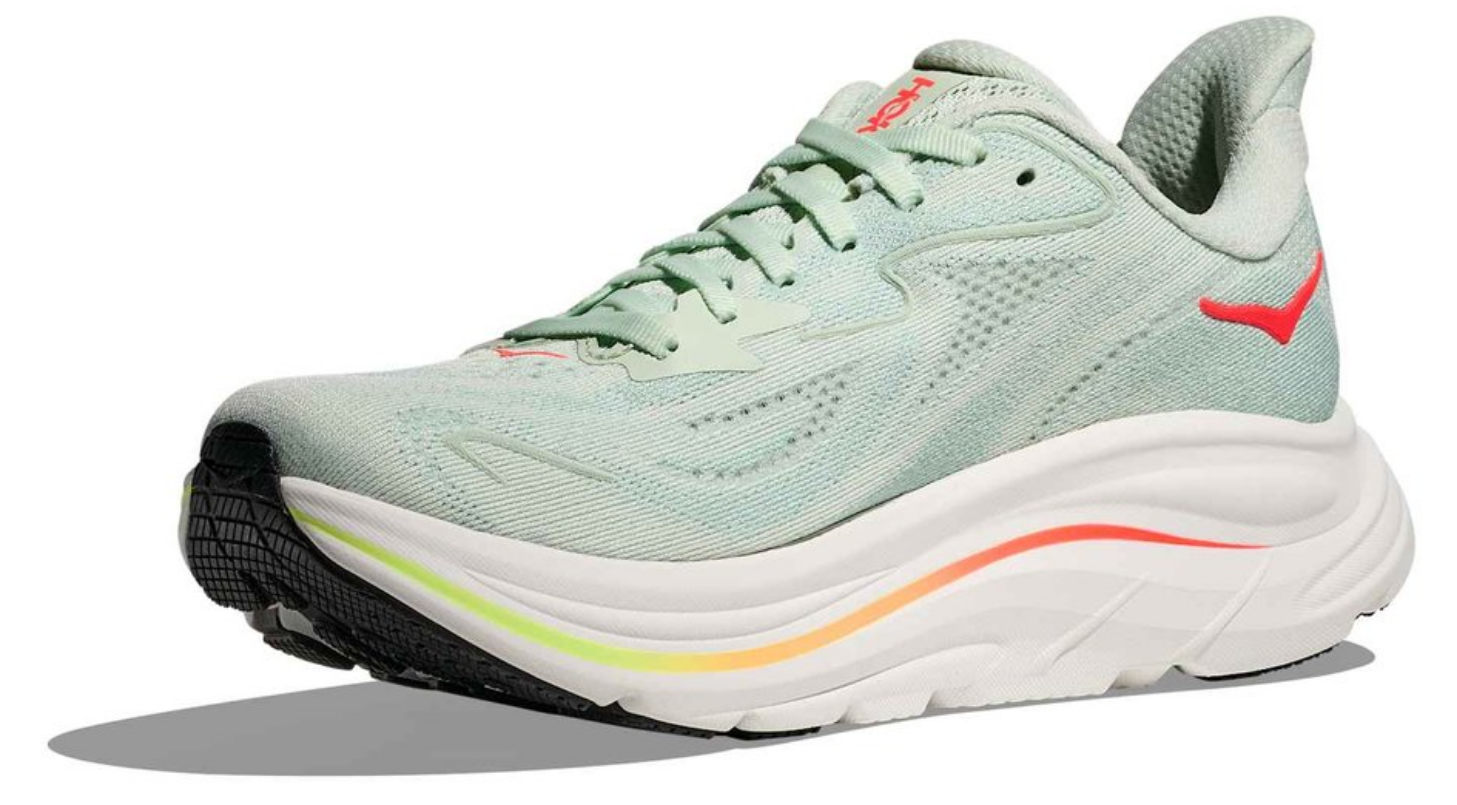 Hoka One One Clifton 10 Sea Glass Neon Flame (Women's)