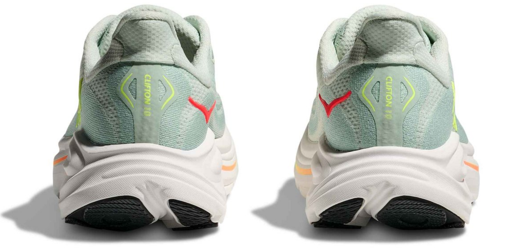 Hoka One One Clifton 10 Sea Glass Neon Flame (Women's)